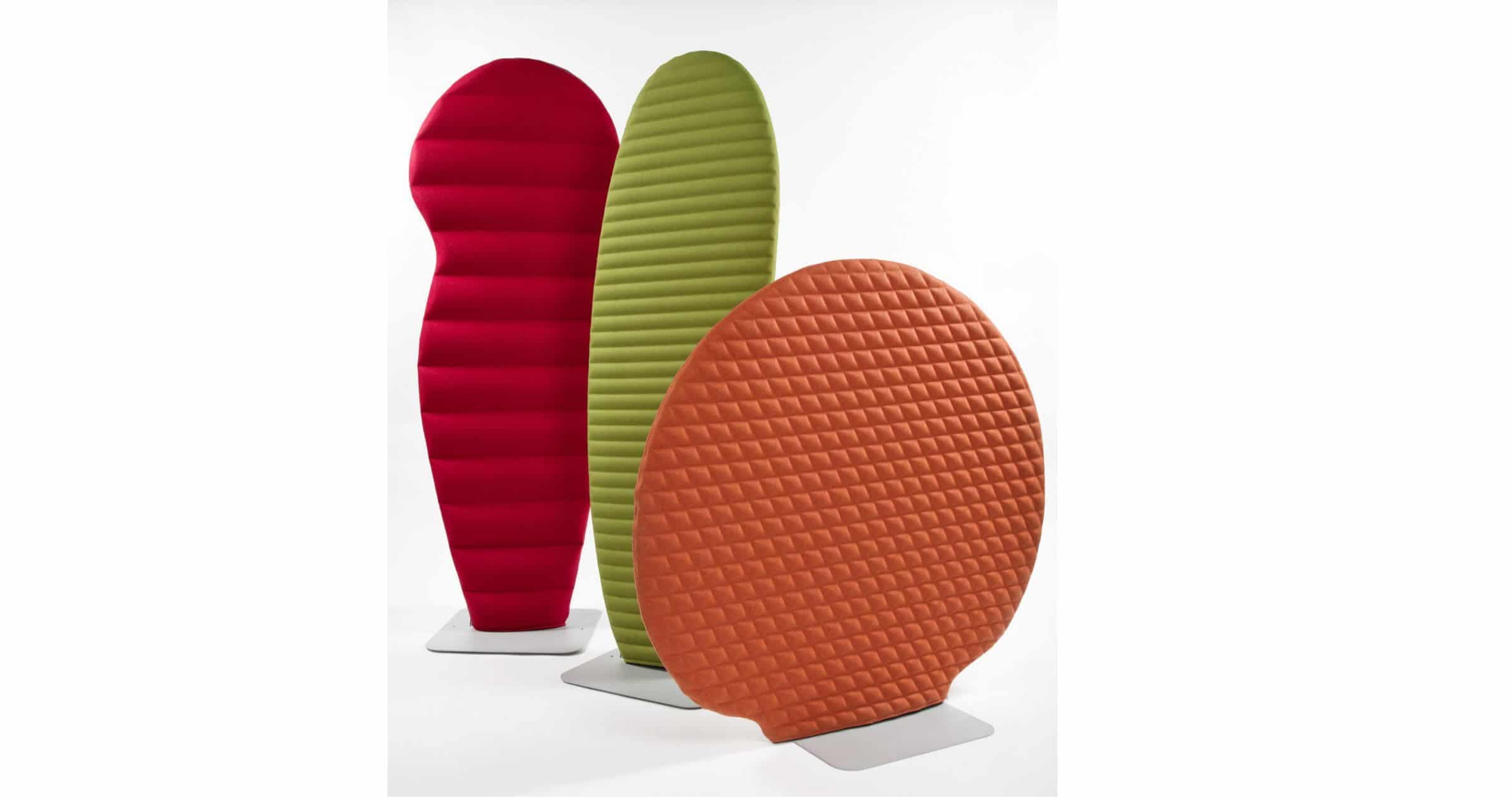 Akoestische divider - schermt een werkplek of -omgeving creatief af