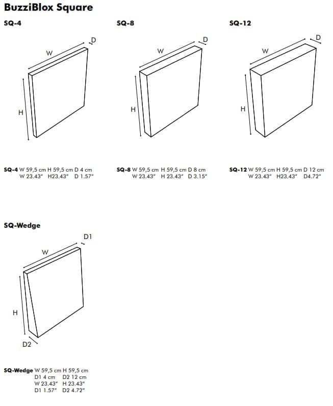 Buzziblox square tekeningen