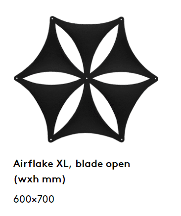 Airflake XL afmeting