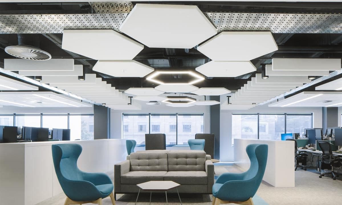 Kaderloze akoestische plafondeilanden