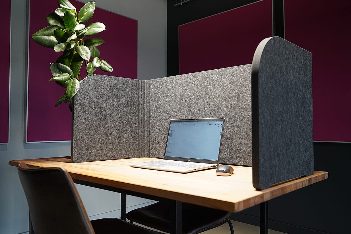 Akoestisch tafelscherm - kantoor