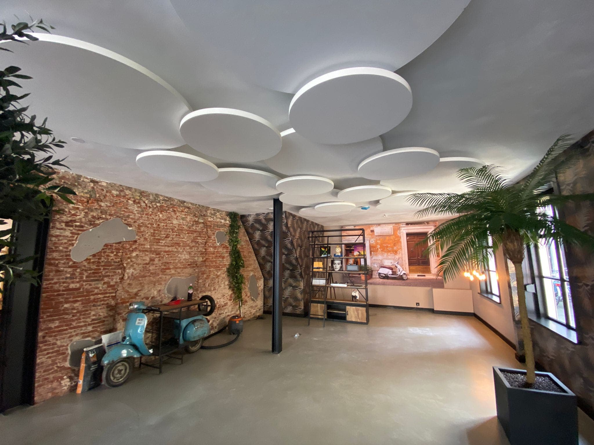 Ronde akoestische plafondeilanden